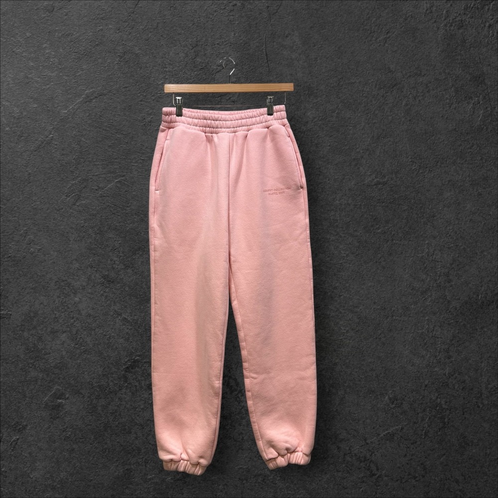 Comfrt Collection Pastel Edit Pink Fleece Jogger Sweatpants Womens Small